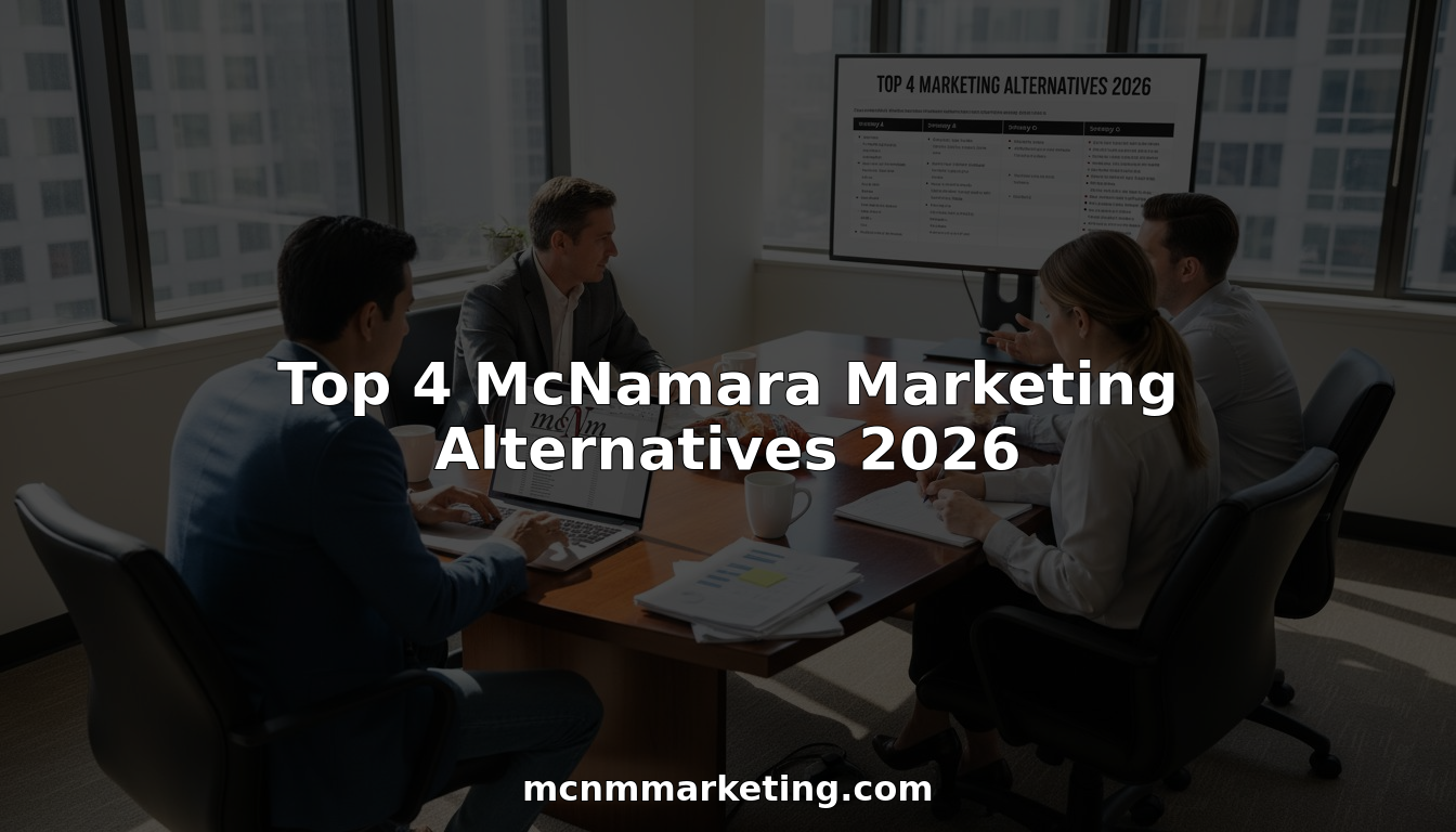 Team discusses marketing agency comparison chart