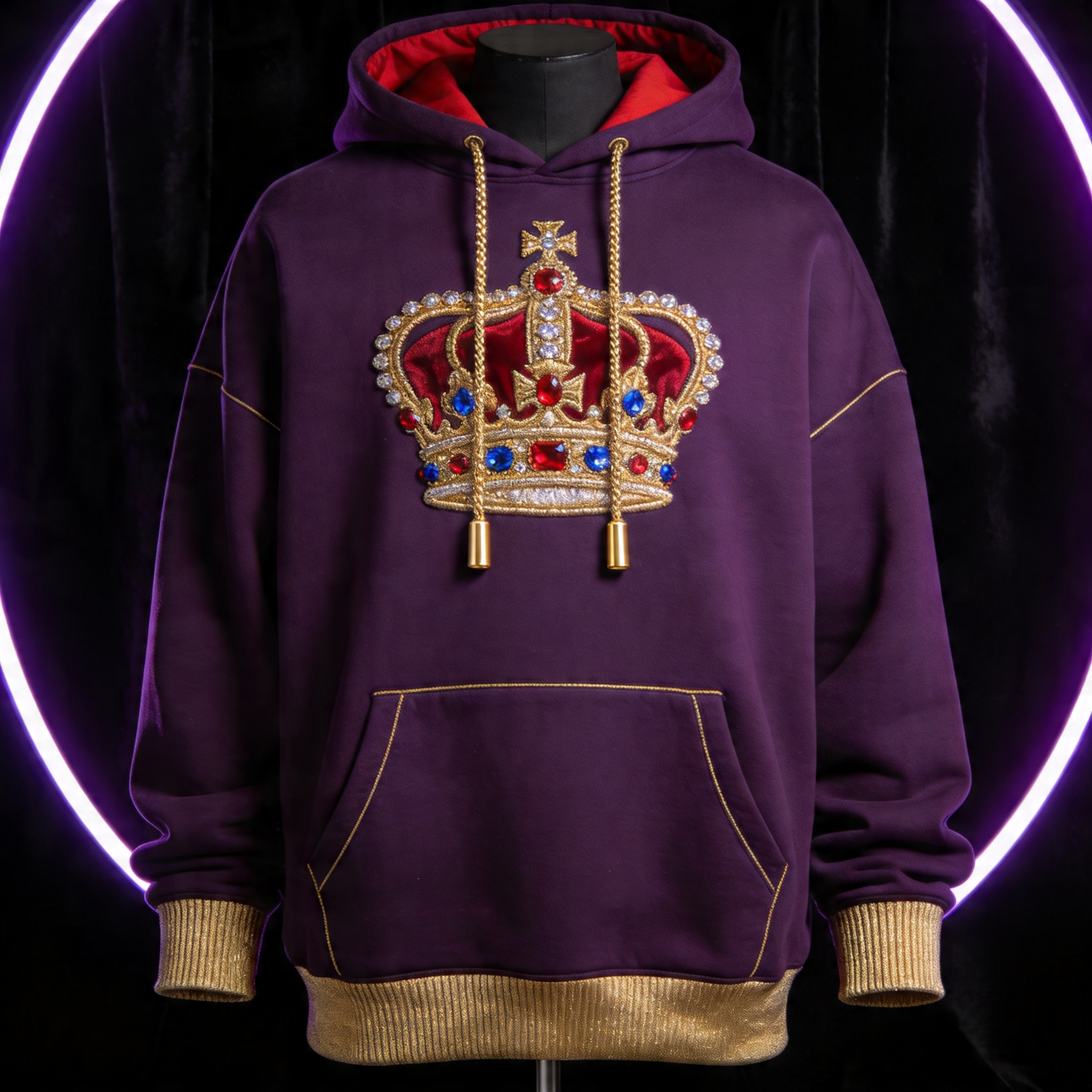 Royal Priesthood KOHEN luxury oversized hoodie deep royal purple heavyweight 500