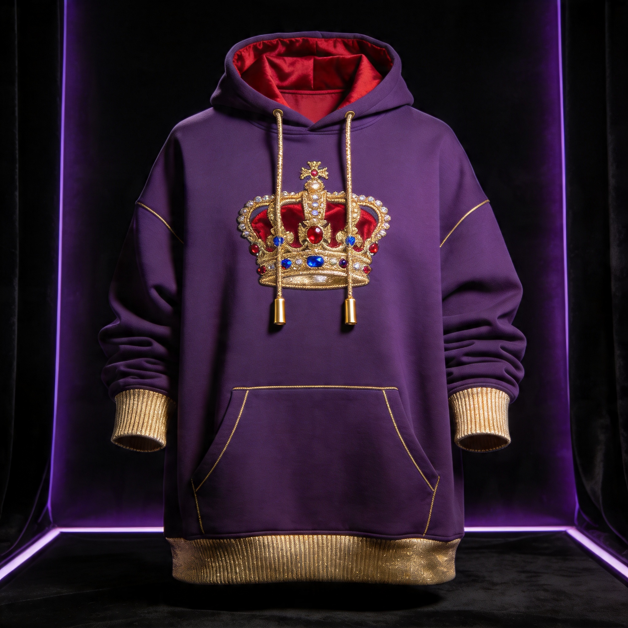 Royal Priesthood KOHEN luxury oversized hoodie deep royal purple heavyweight 500