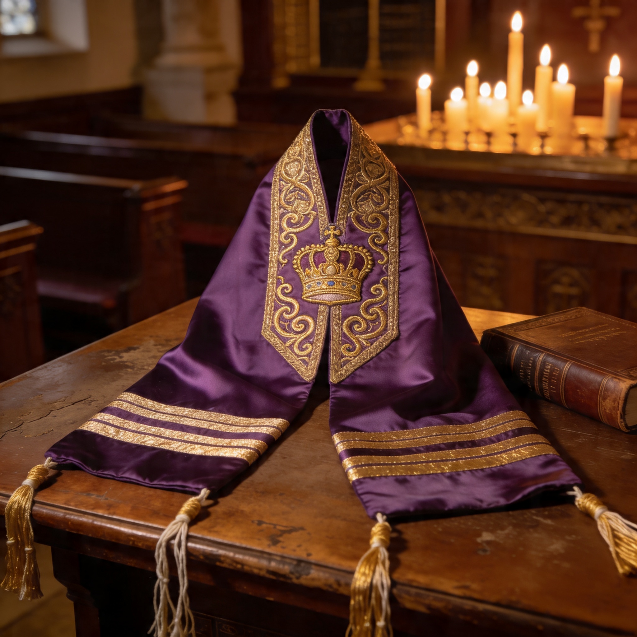 Royal Priesthood Tallit — detail view