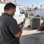 Las Vegas contractor checking his business listing