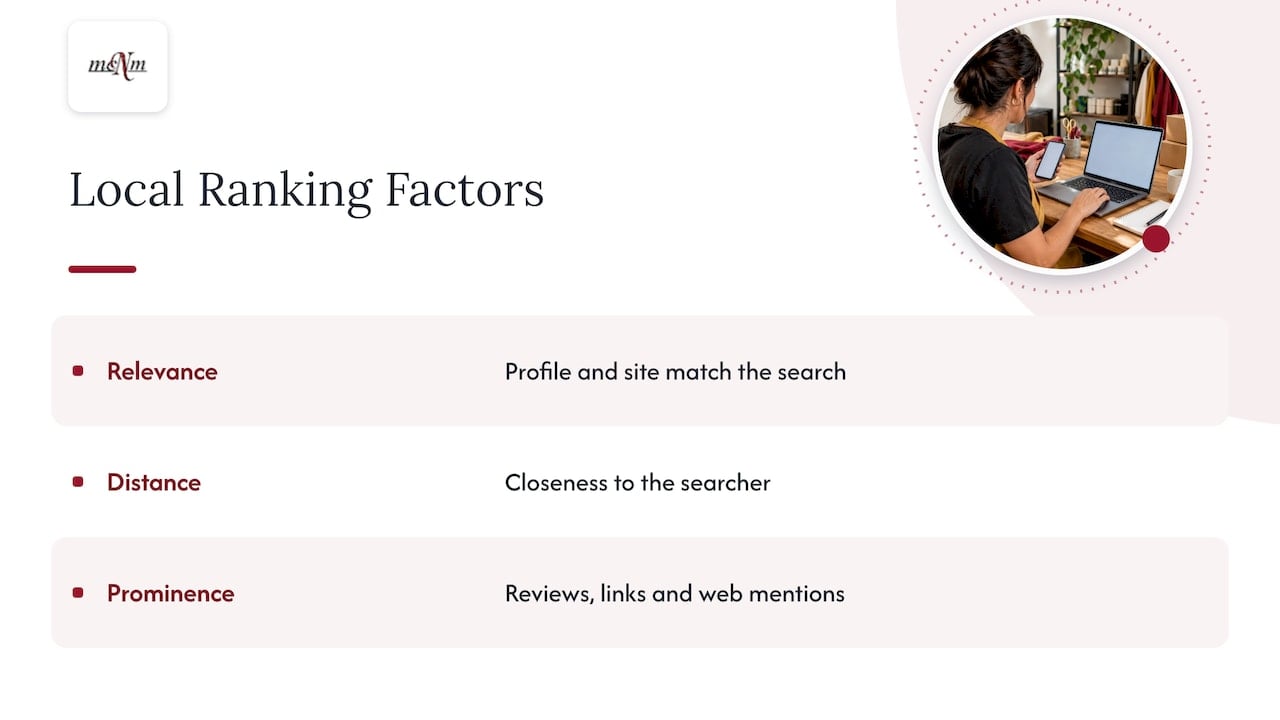 Google local ranking factors and their signals