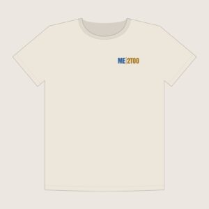 Me 2Too Made New Tee front: natural cream t-shirt with a small left-chest Me 2Too mark