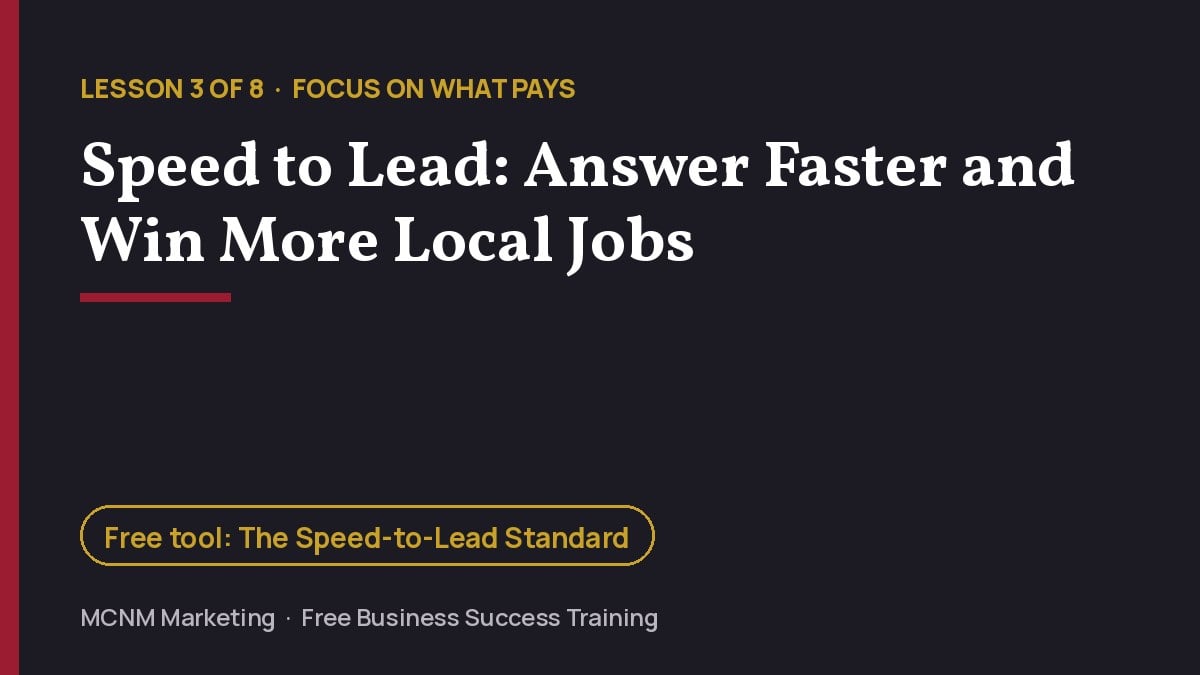Speed to Lead: Answer Faster and Win More Local Jobs